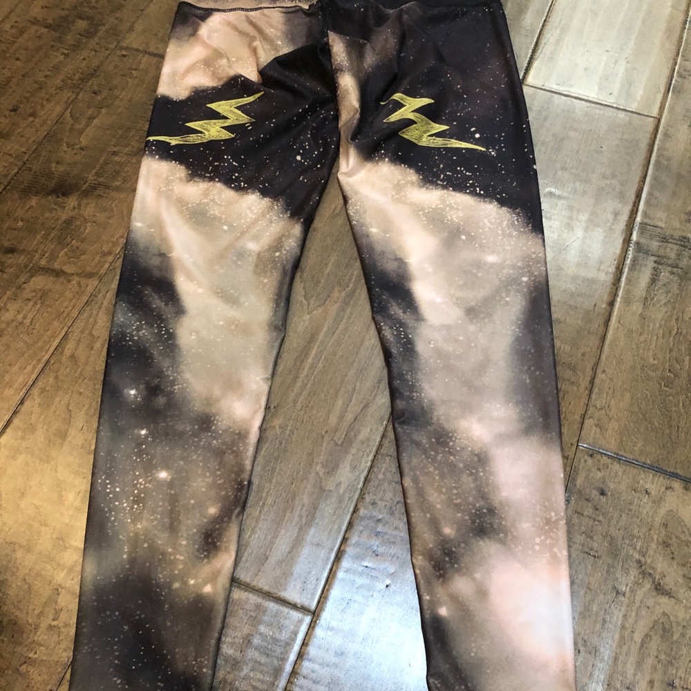 Galaxy print exercise leggings